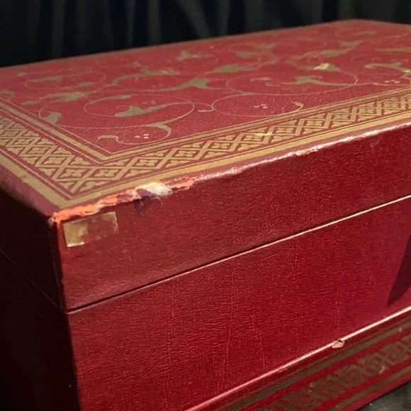 Elegant Red Jewelry Box. Vintage 1960’s - Picture 14 of 16